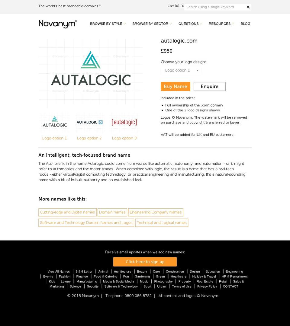 autalogic.com — Shopify storefront screenshot