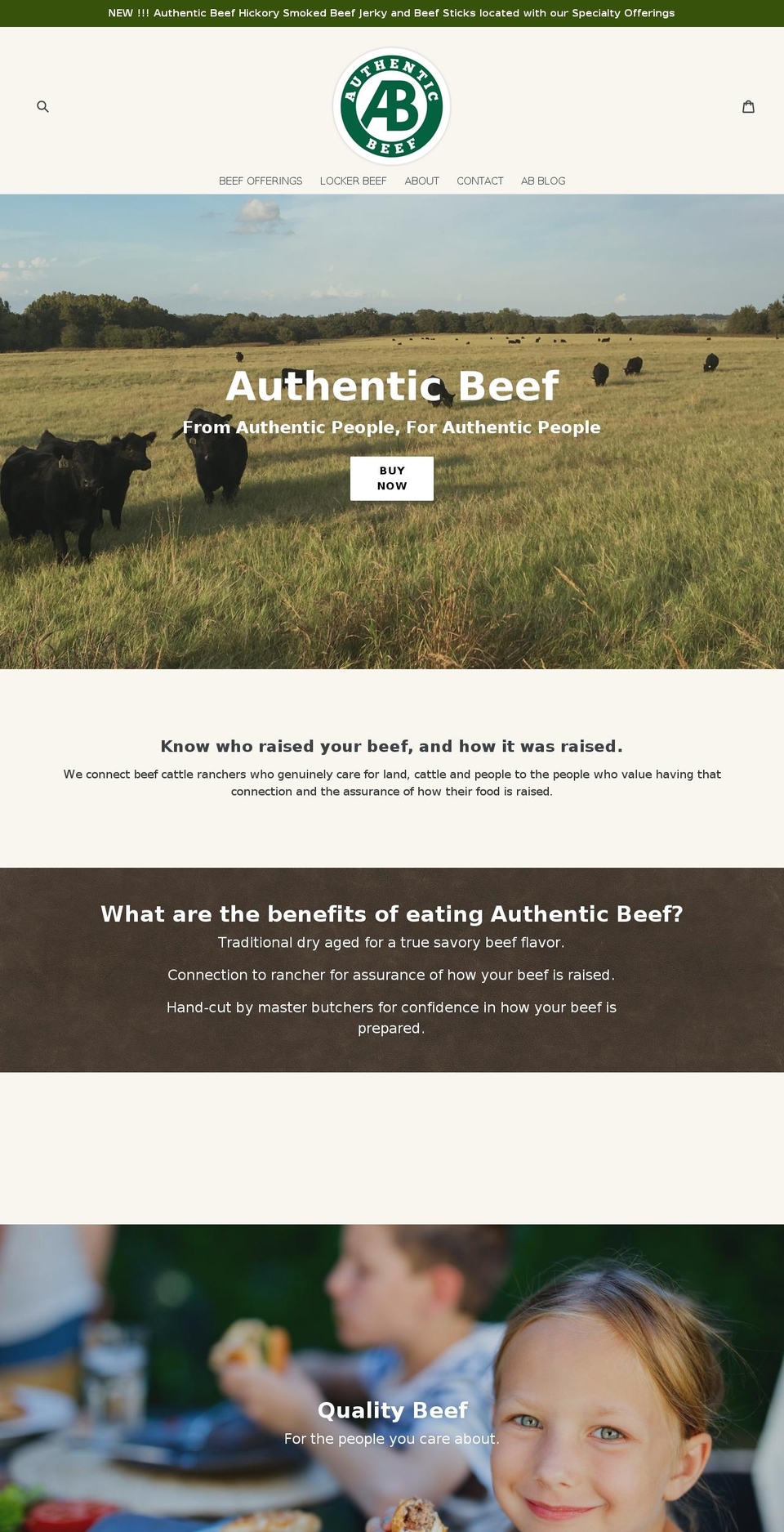 authentic-beef.com — Shopify storefront screenshot