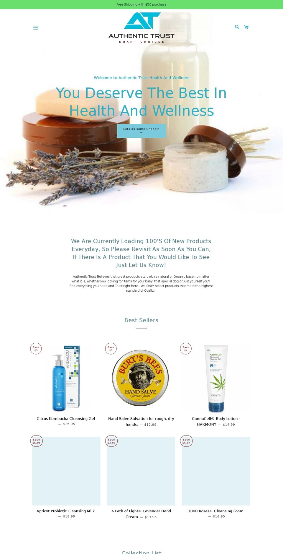 authentic-trust.com — Shopify storefront screenshot