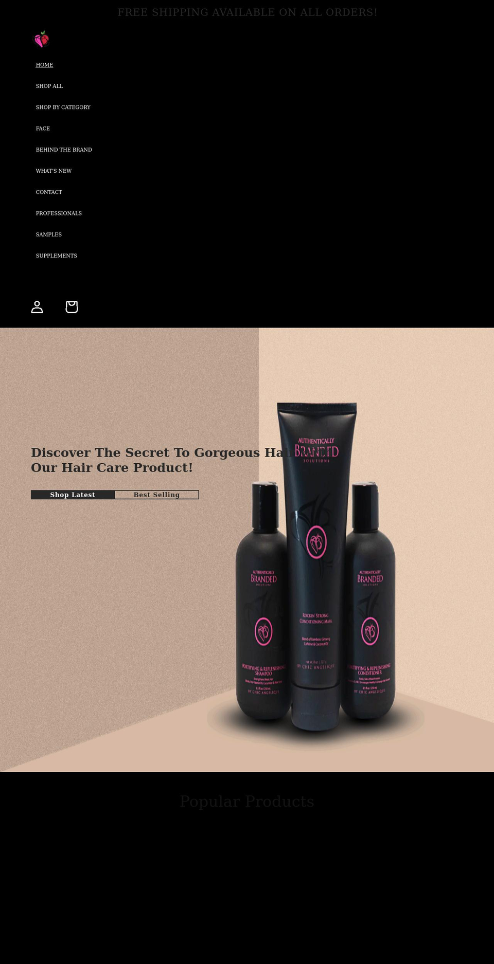 authenticallybranded.com shopify website screenshot