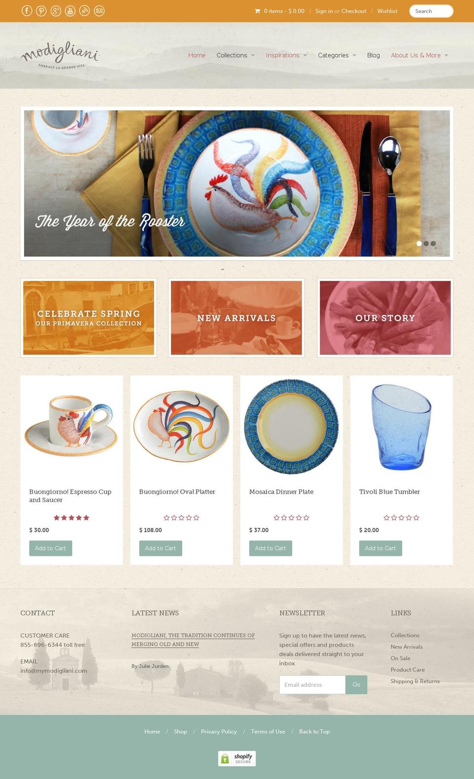 authenticallyitalian.com shopify website screenshot