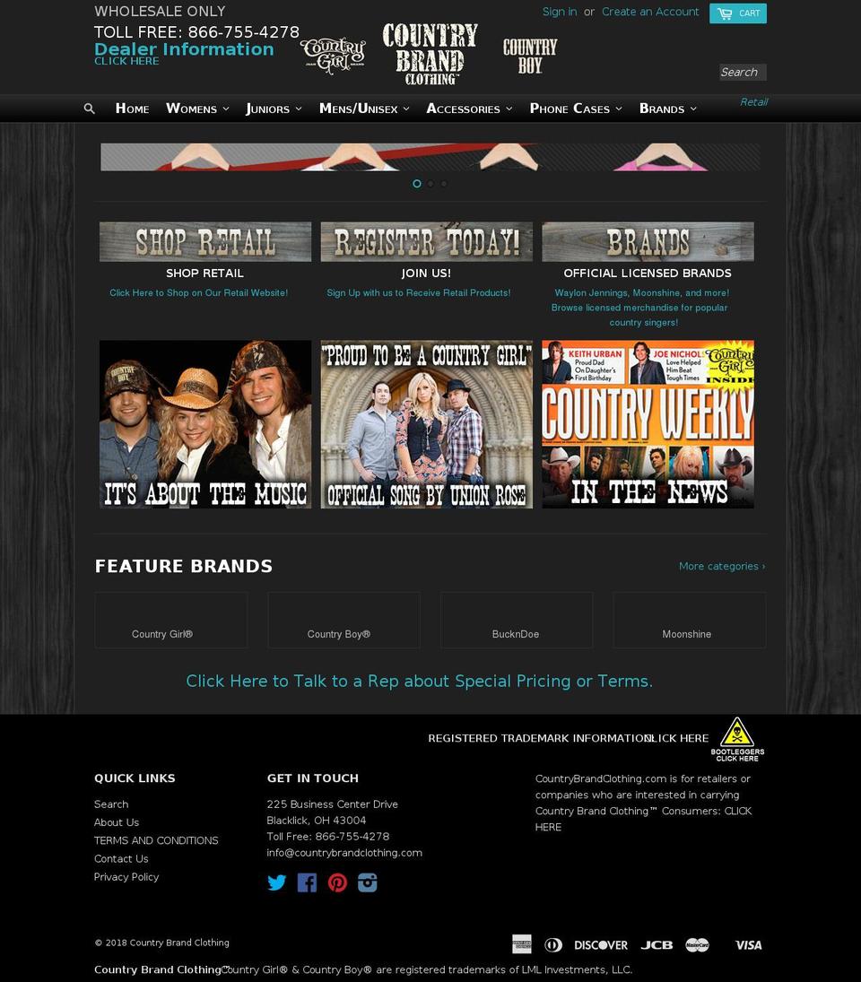 authenticcountrybrandclothing.com — Shopify storefront screenshot