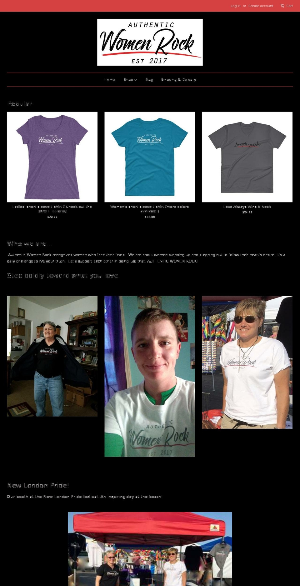authenticwomenrock.com — Shopify storefront screenshot