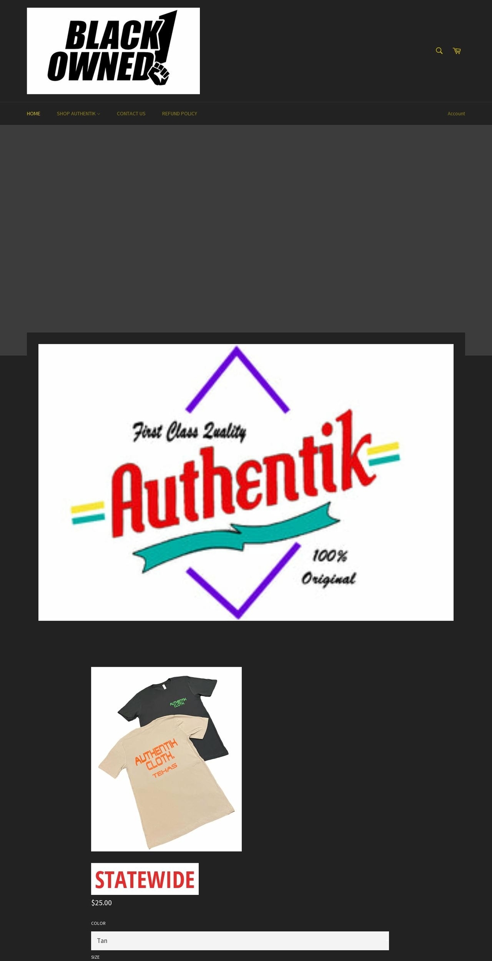 authentik-clothing.com shopify website screenshot
