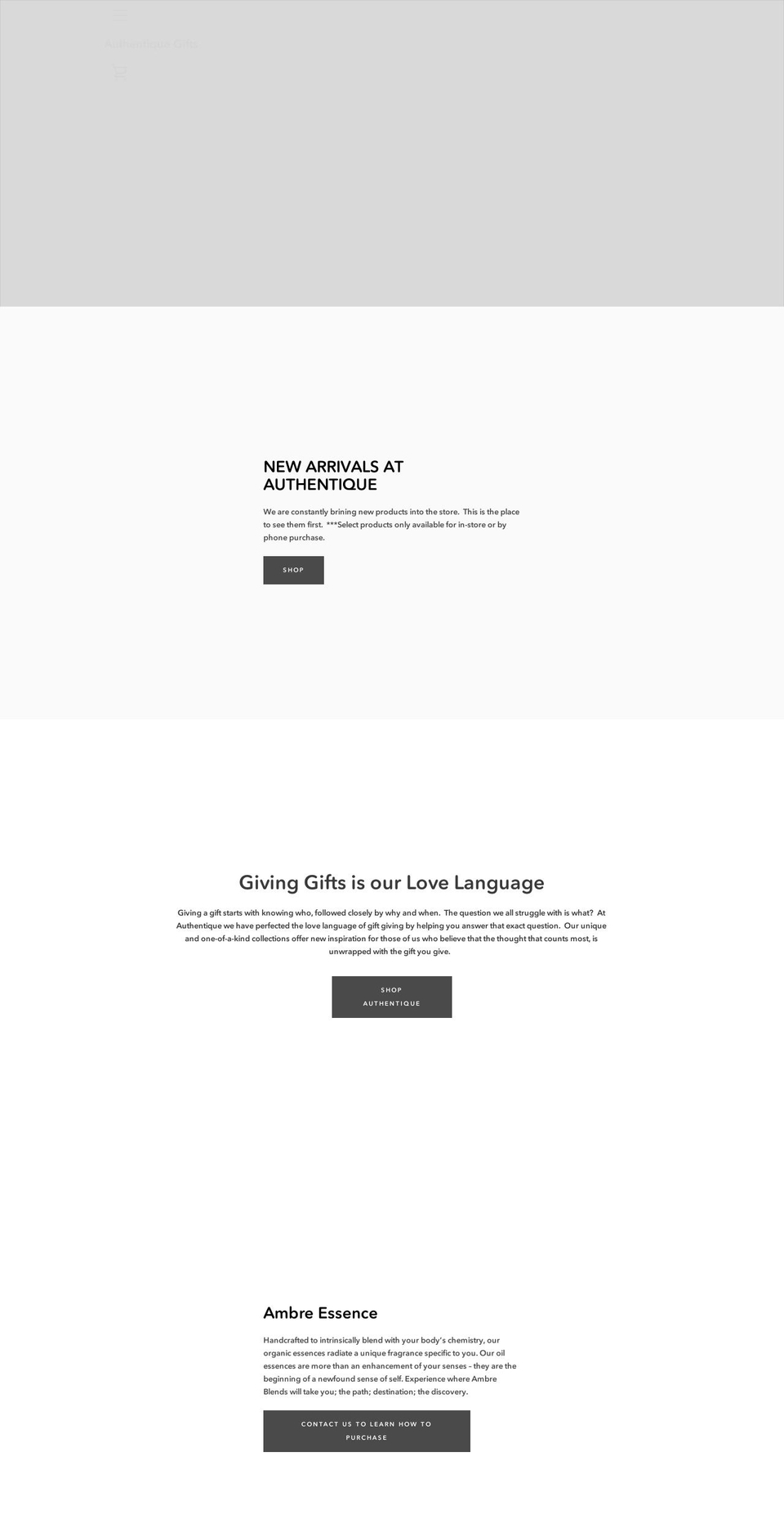 authentiquegifts.com shopify website screenshot