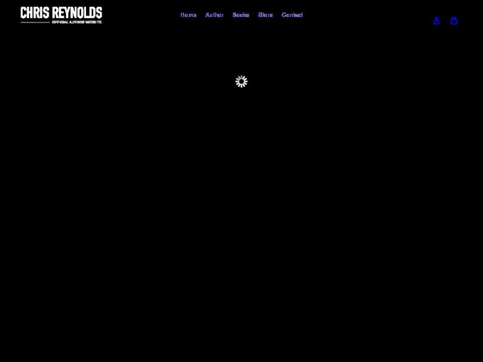 authorchrisreynolds.com shopify website screenshot