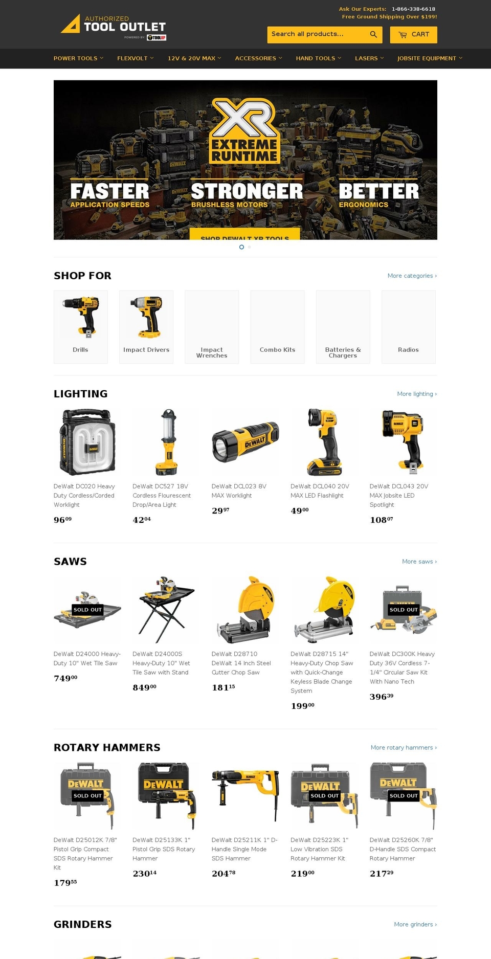 authorizedtooloutlet.com shopify website screenshot