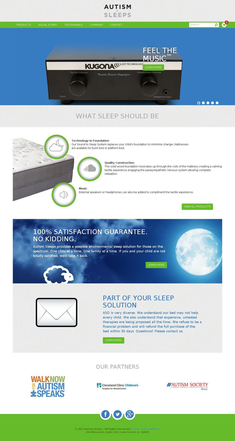 autismsleeps.com shopify website screenshot
