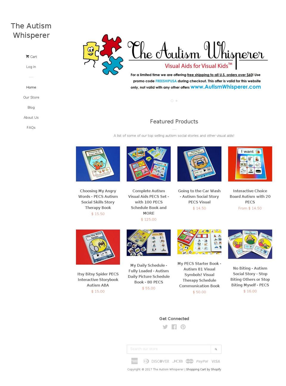 autismwhisperer.com shopify website screenshot