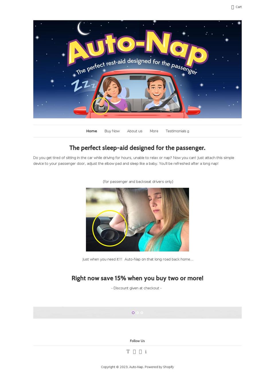 auto-nap.com shopify website screenshot