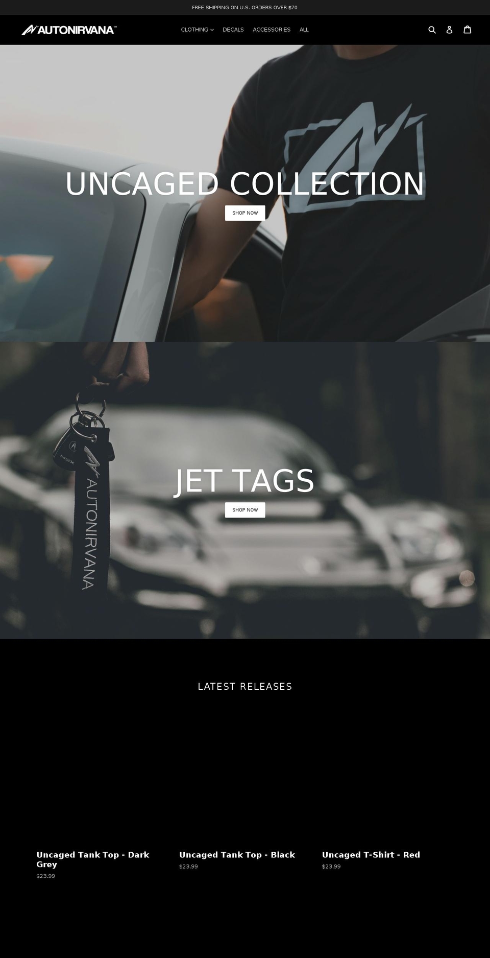 auto-nirvana.com — Shopify storefront screenshot