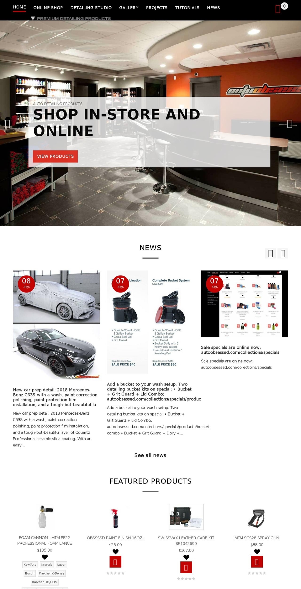 auto-obsessed.net shopify website screenshot