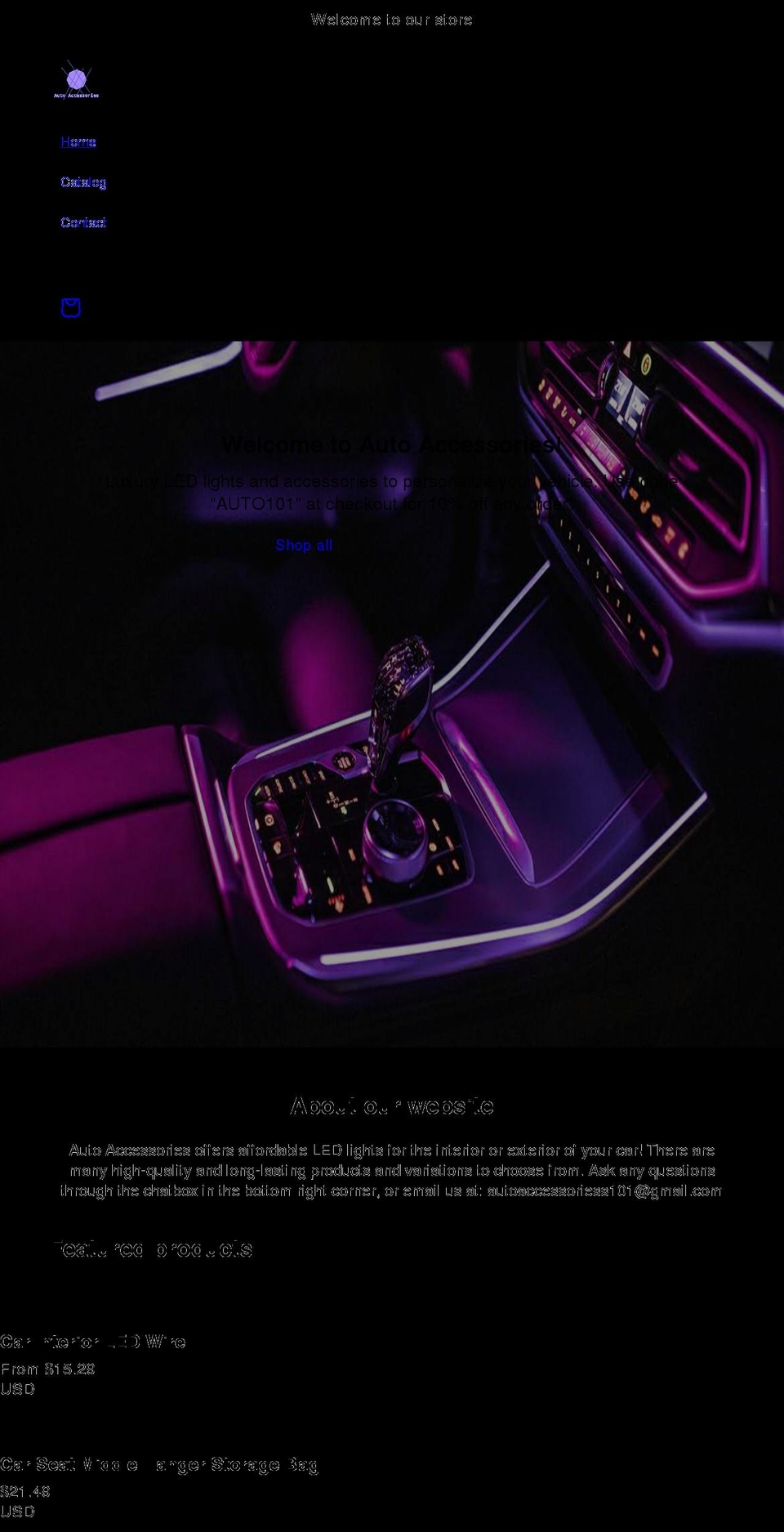 autoaccessories101.com shopify website screenshot