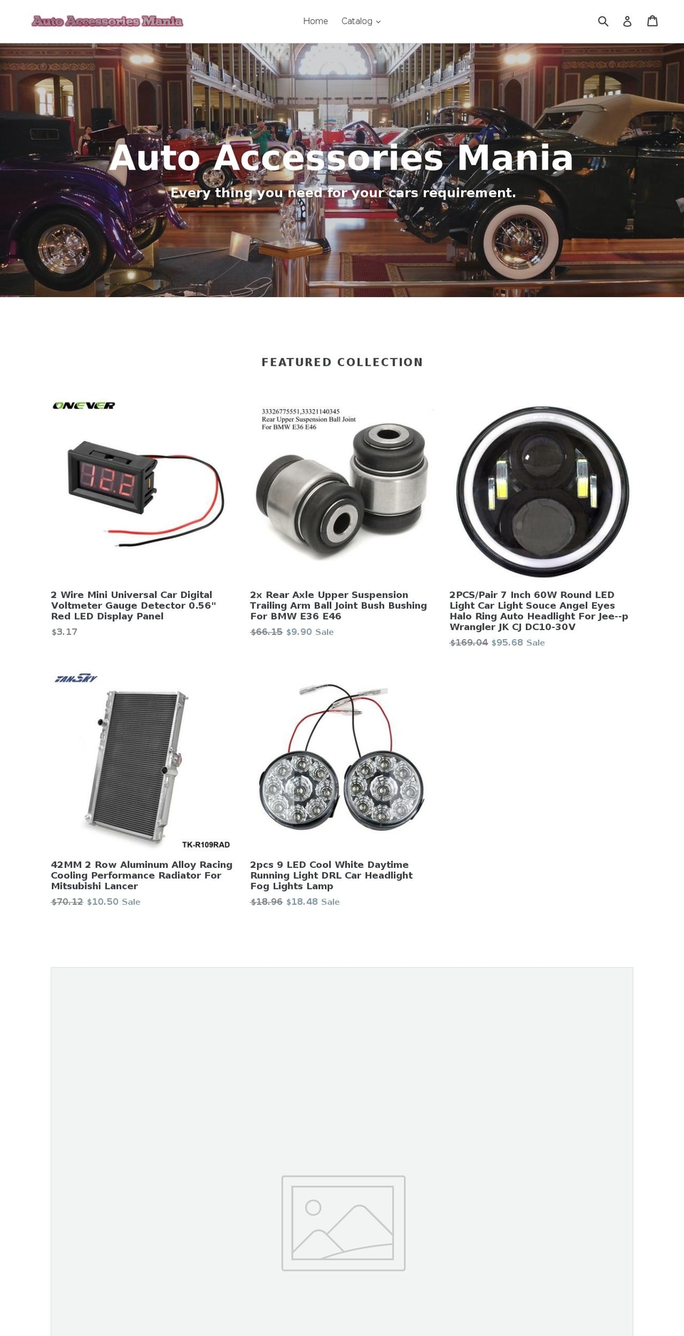 autoaccessoriesmania.com shopify website screenshot