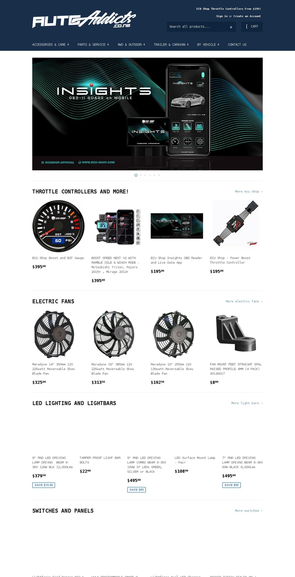 autoaddicts.co.nz shopify website screenshot