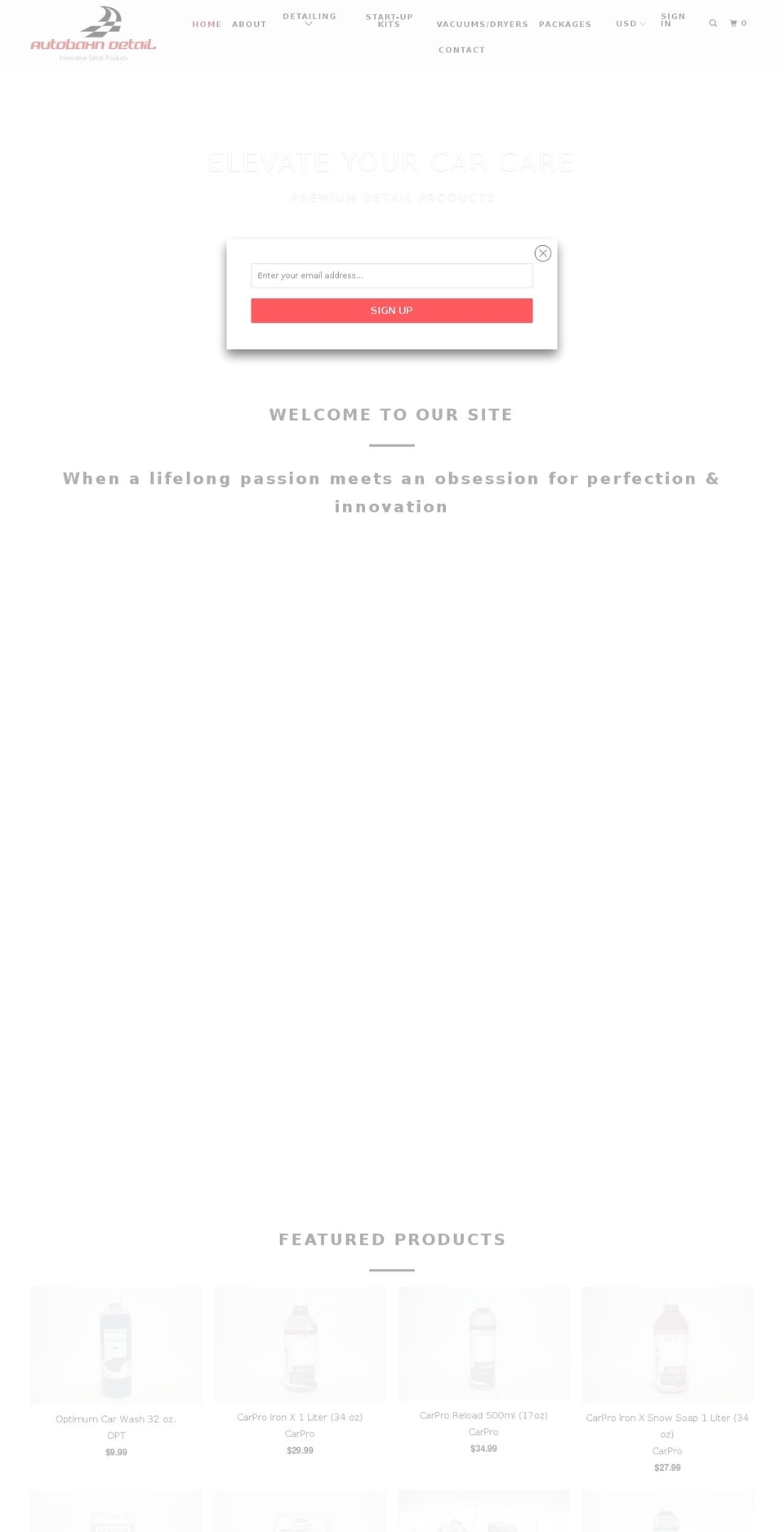 autobahndetail.com — Shopify storefront screenshot