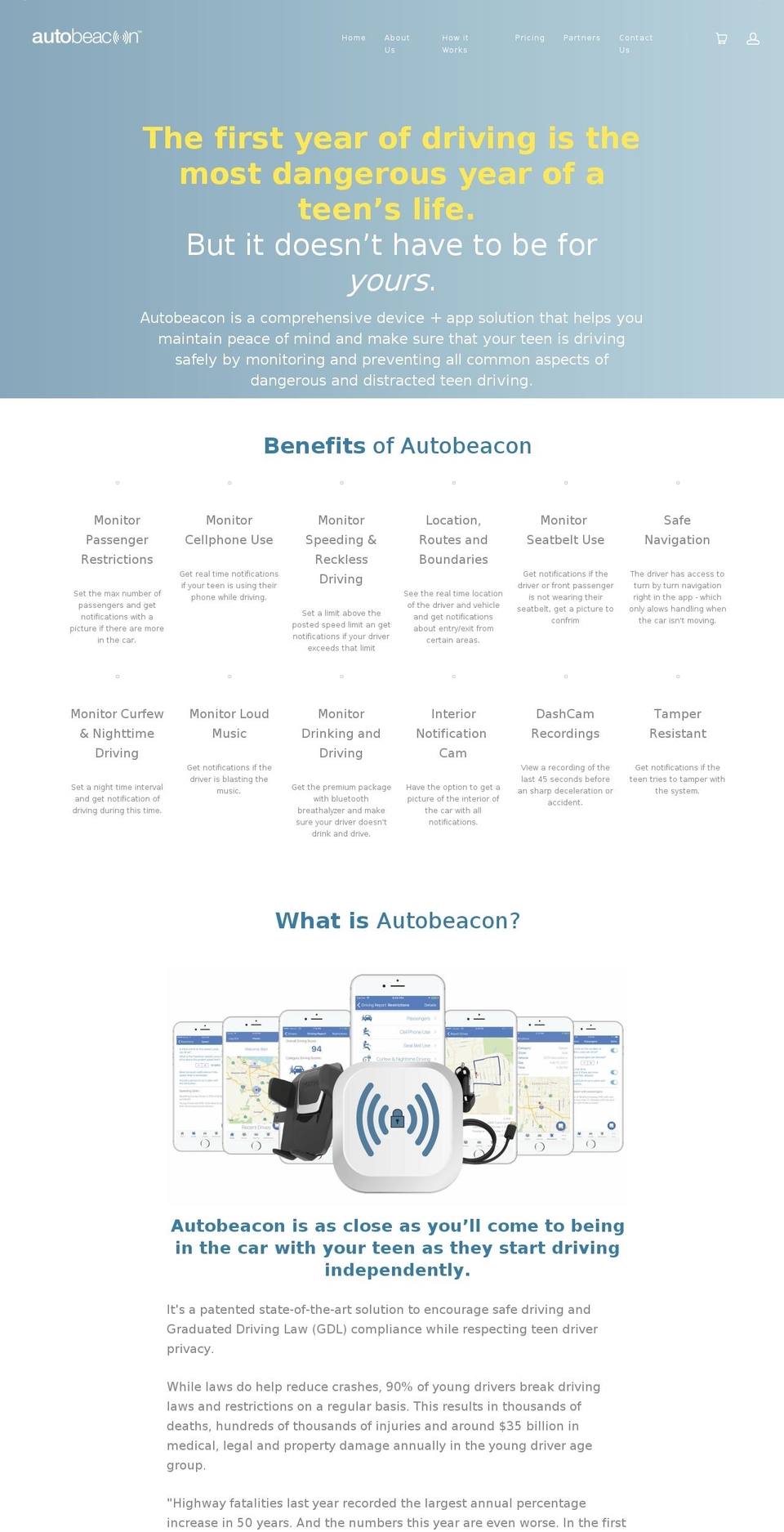 autobeaconteendrive.com — Shopify storefront screenshot