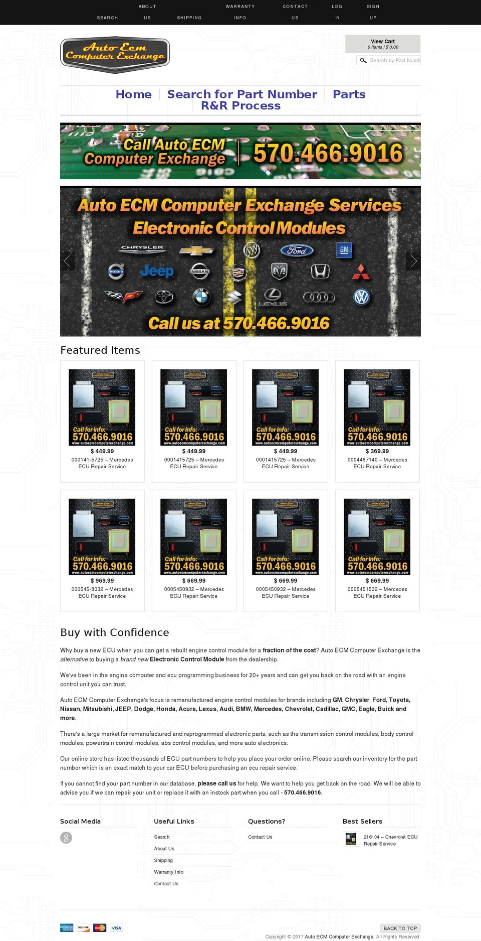 autoecmcomputerexchange.com shopify website screenshot