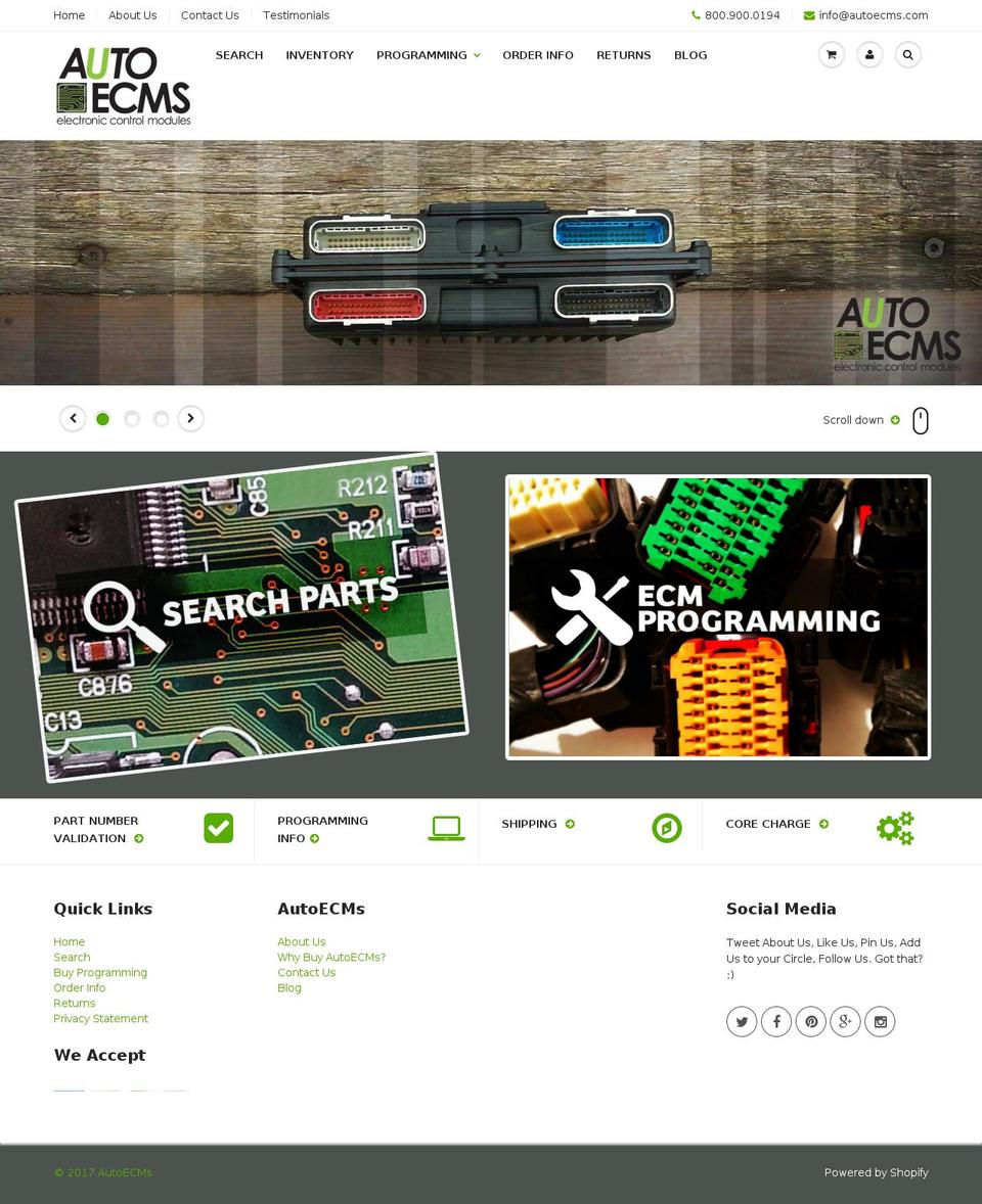 autoecu.co shopify website screenshot