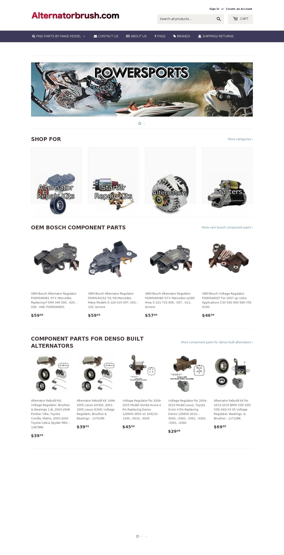 autoelectriccomponent.com — Shopify storefront screenshot