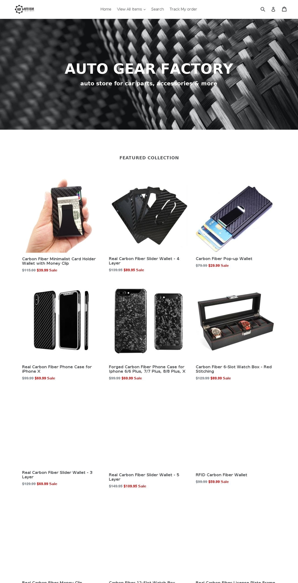 autogearfactory.com shopify website screenshot