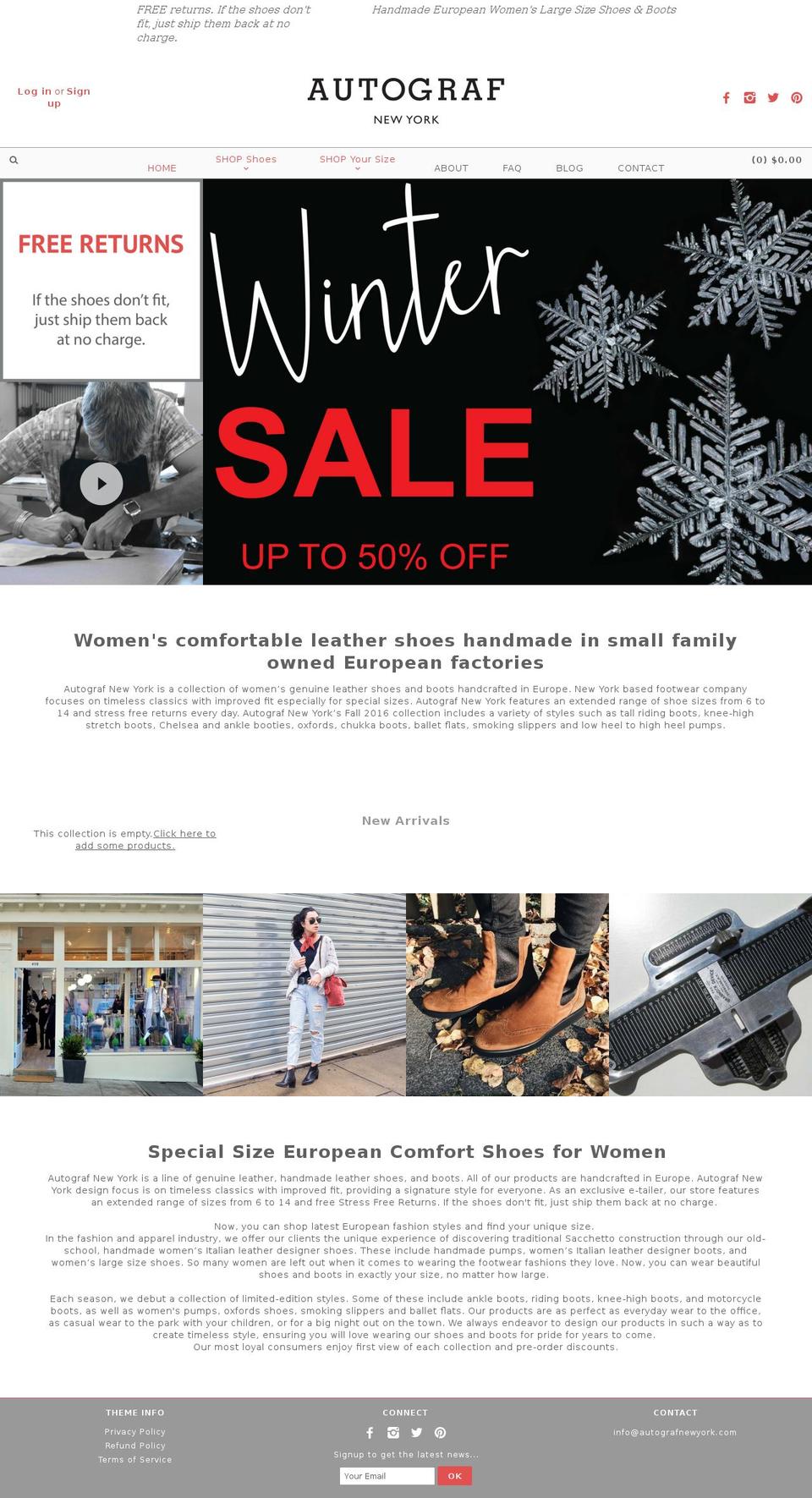 autografnewyork.com shopify website screenshot