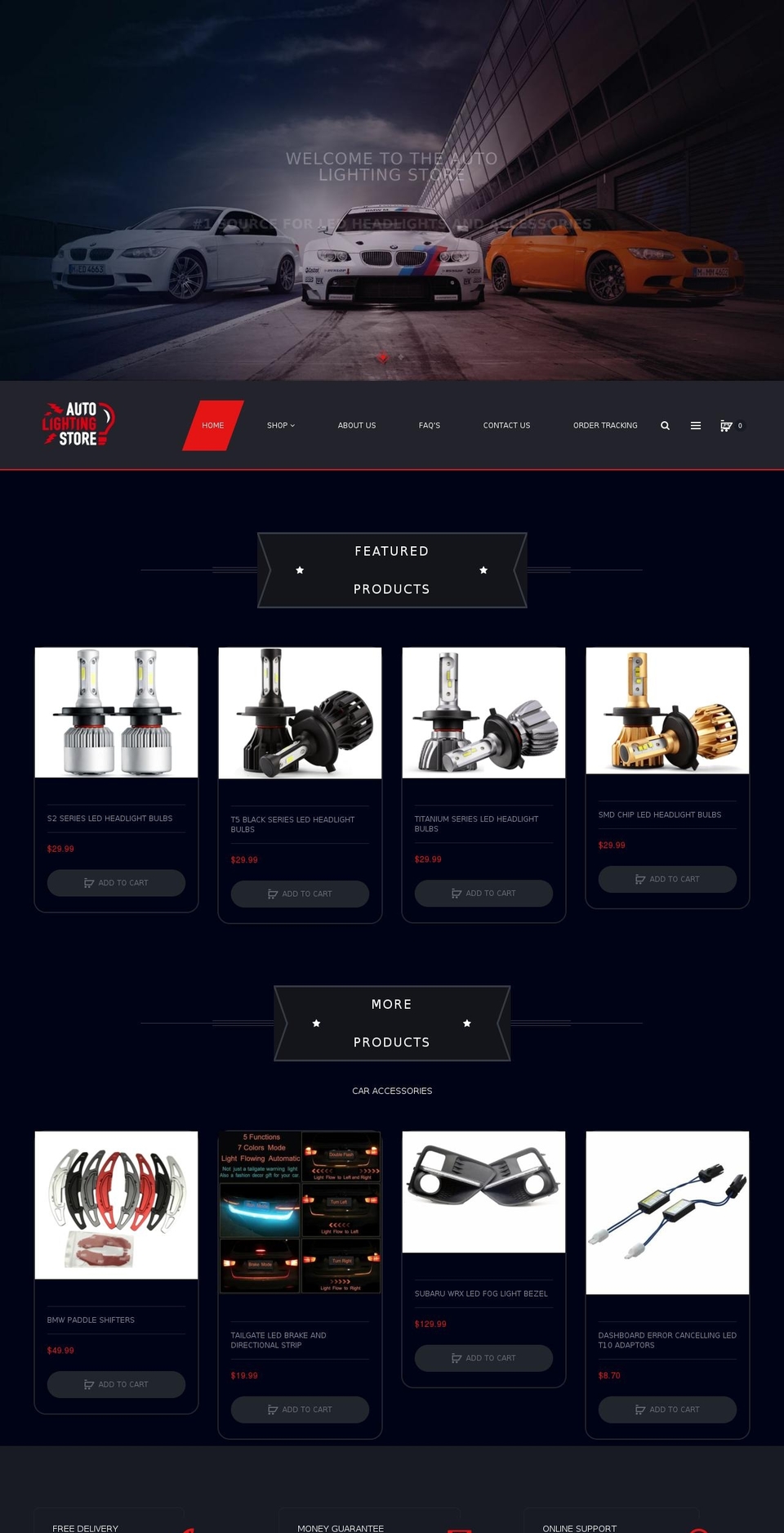 autolightingstore.com shopify website screenshot