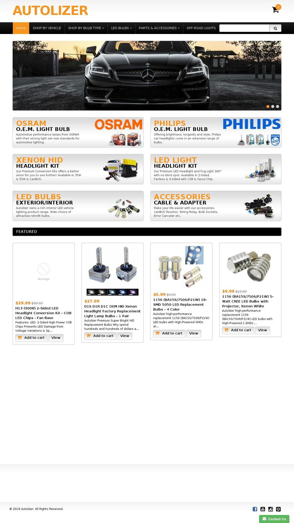 autolizer.com shopify website screenshot