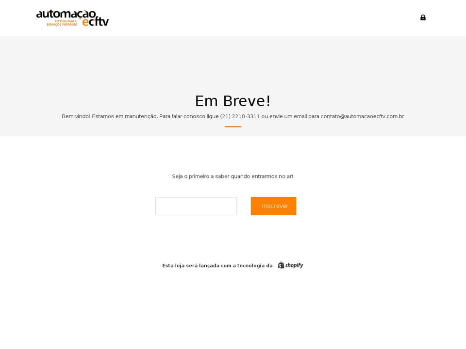 automacaoecftv.com.br shopify website screenshot