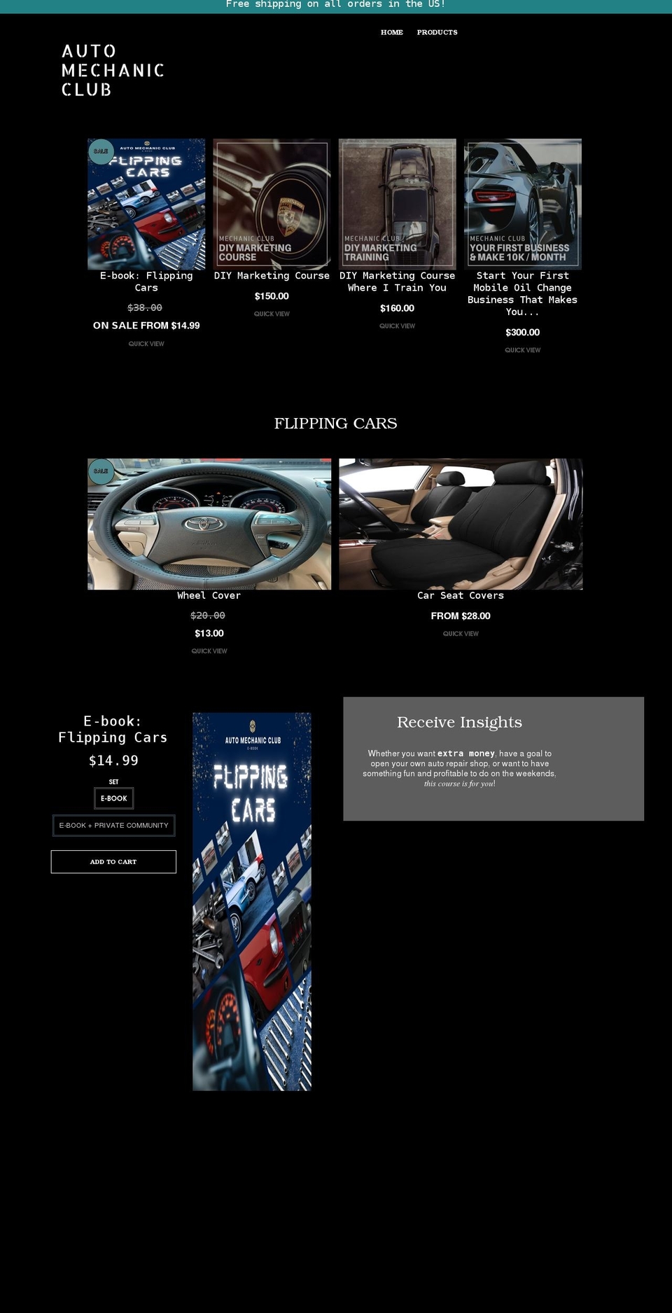 automechanicclub.com shopify website screenshot