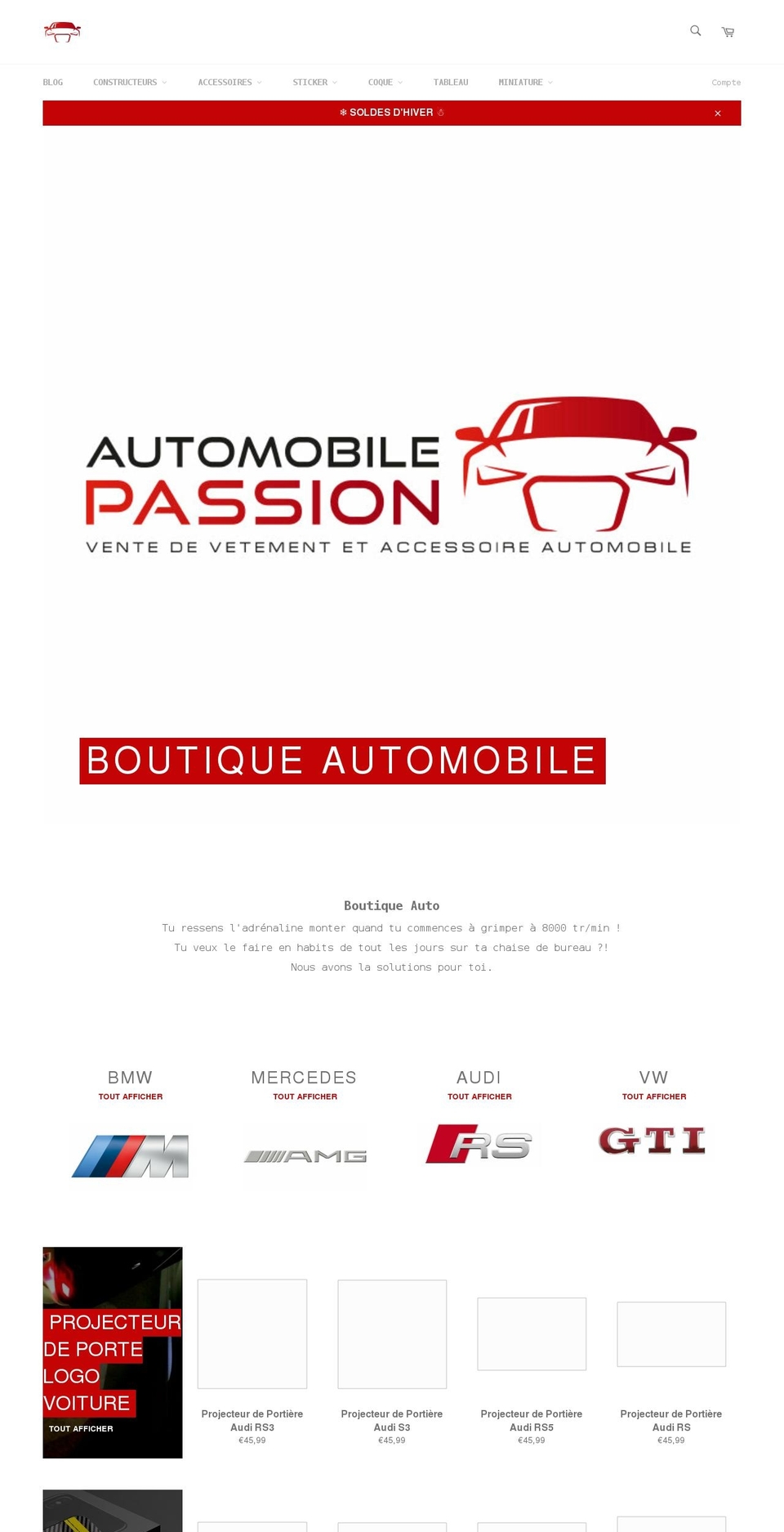 automobile-passion.fr shopify website screenshot