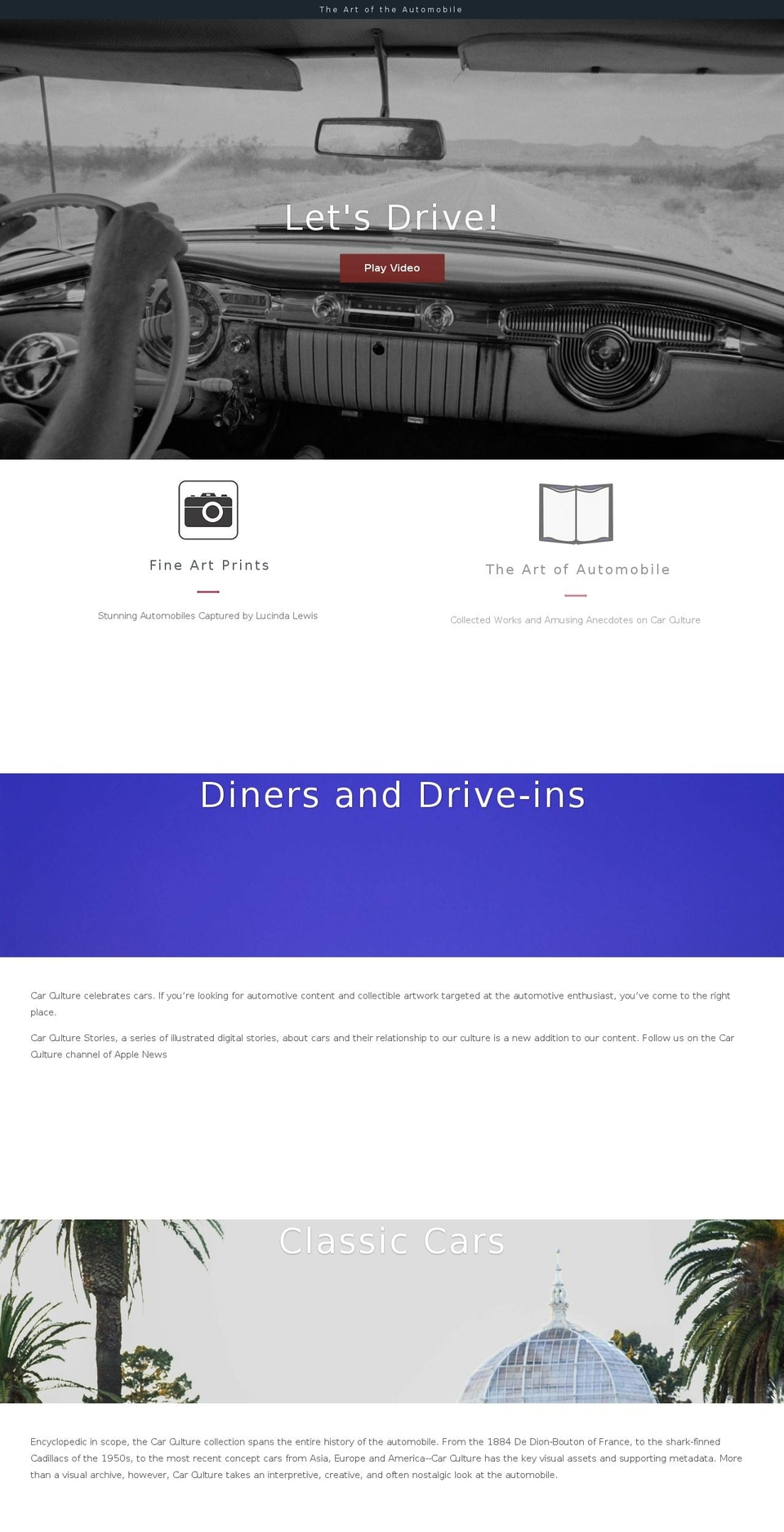 automobiliaphoto.com — Shopify storefront screenshot