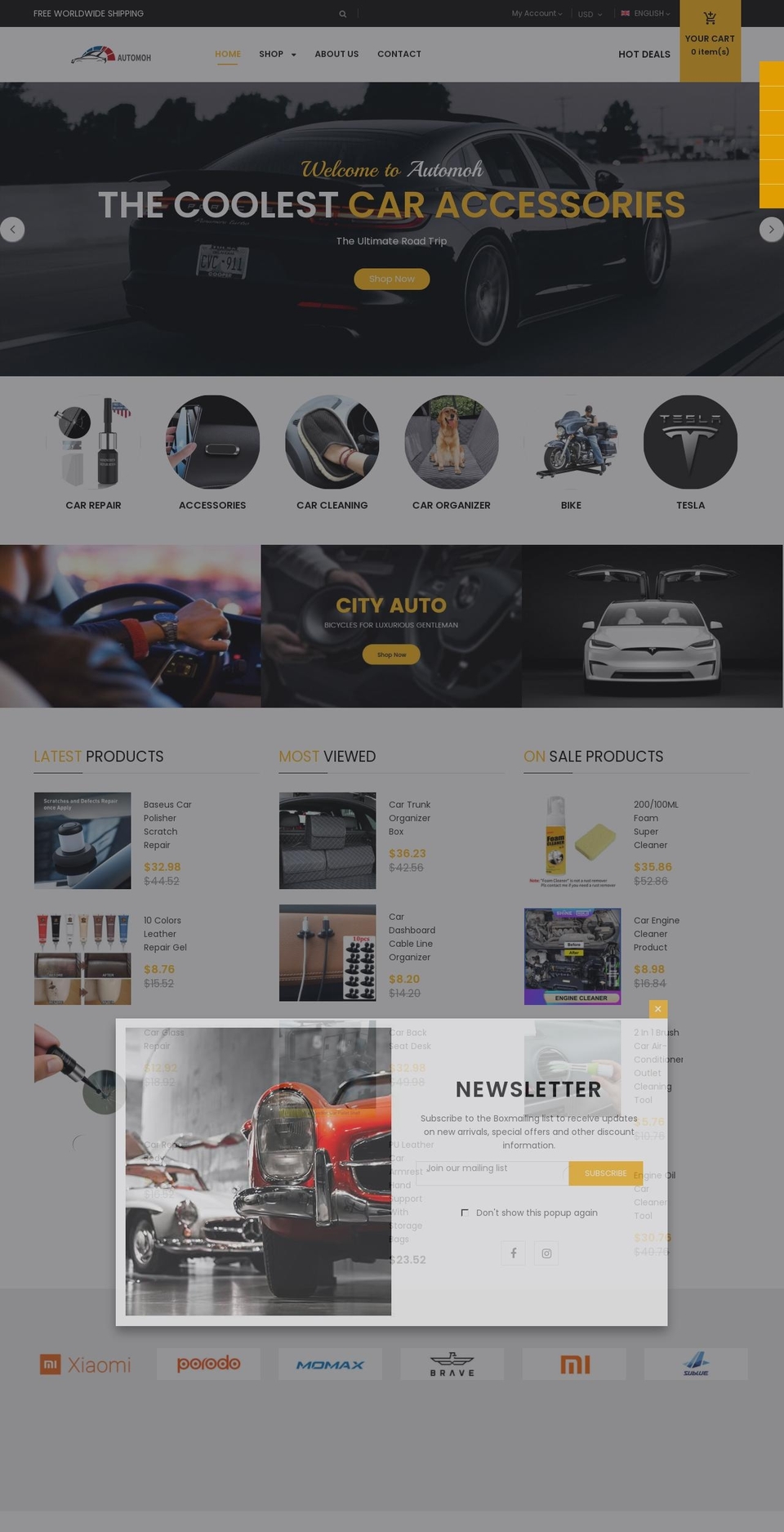 Ss-autoparts-home Shopify theme site example automoh.com