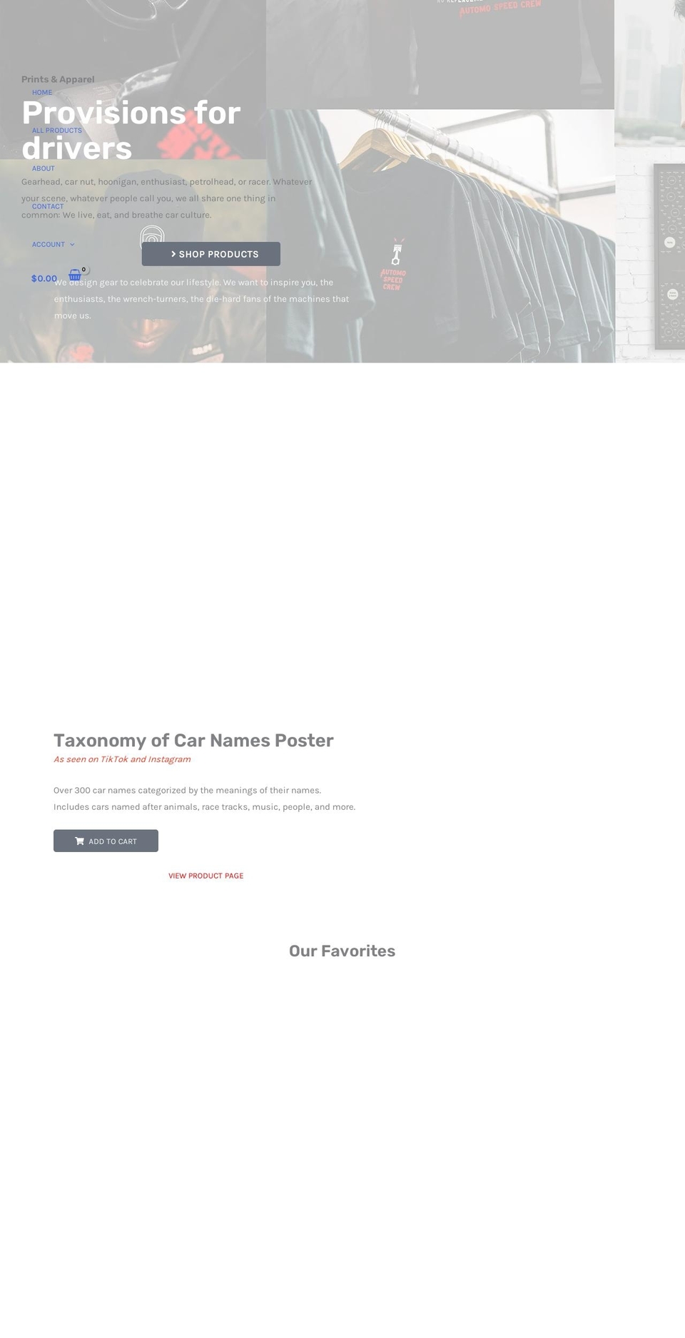 automospeedcrew.com shopify website screenshot