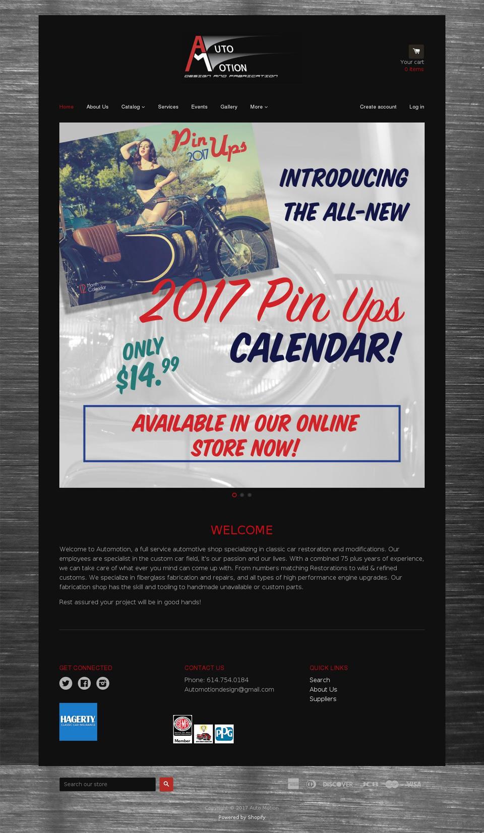 automotiondesign.com shopify website screenshot