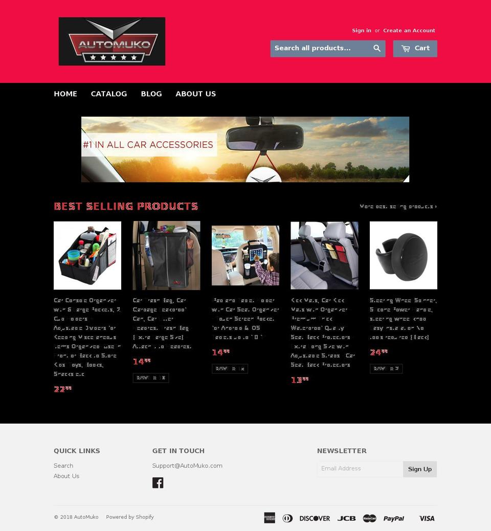 automuko.com shopify website screenshot