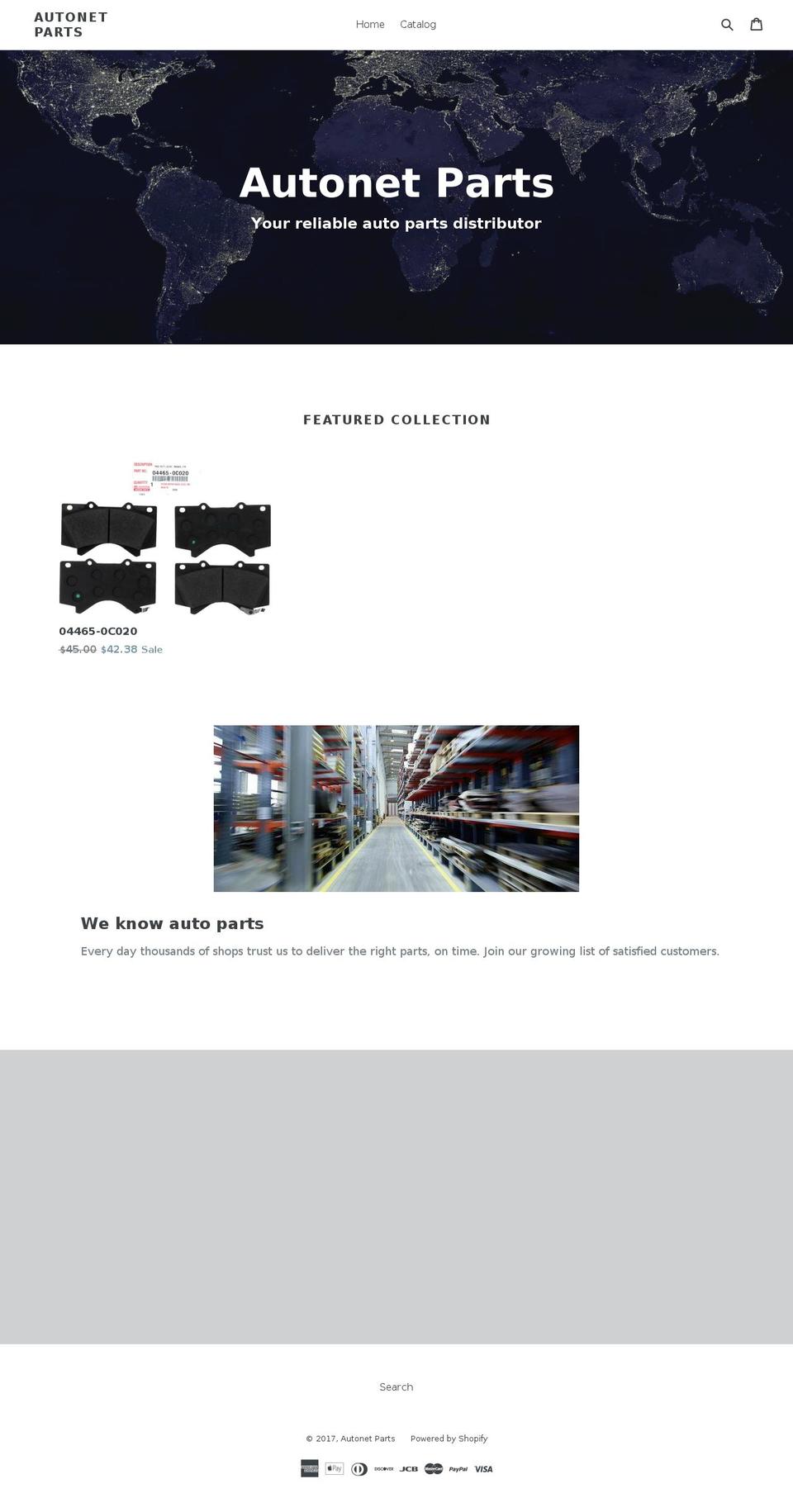 autonetparts.com shopify website screenshot