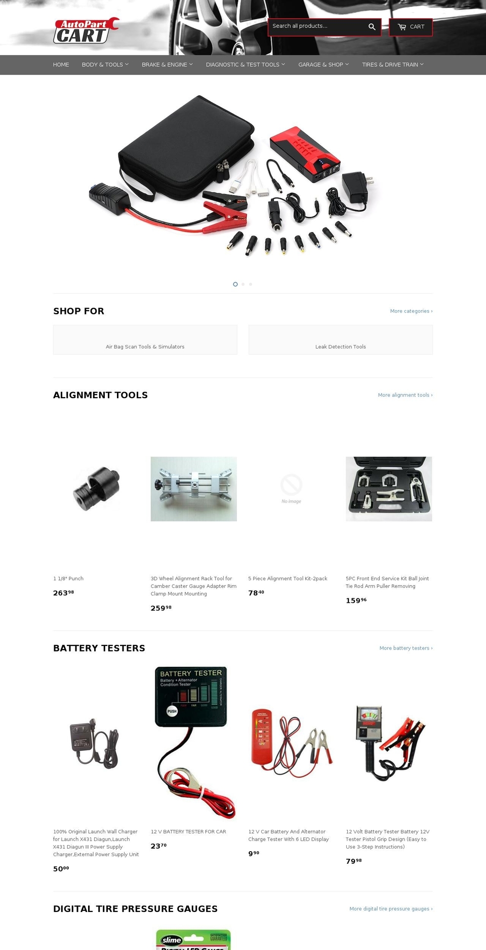 autopartcart.com shopify website screenshot