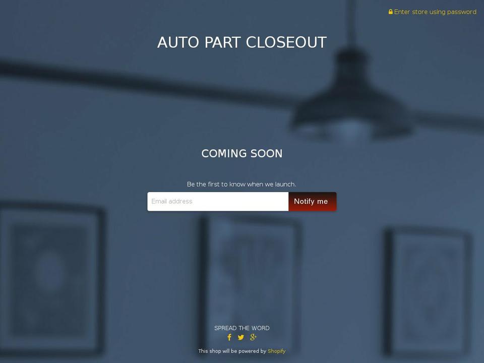 autopartcloseout.com shopify website screenshot