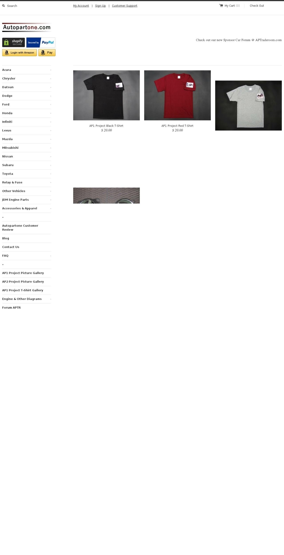 autopartone.com shopify website screenshot