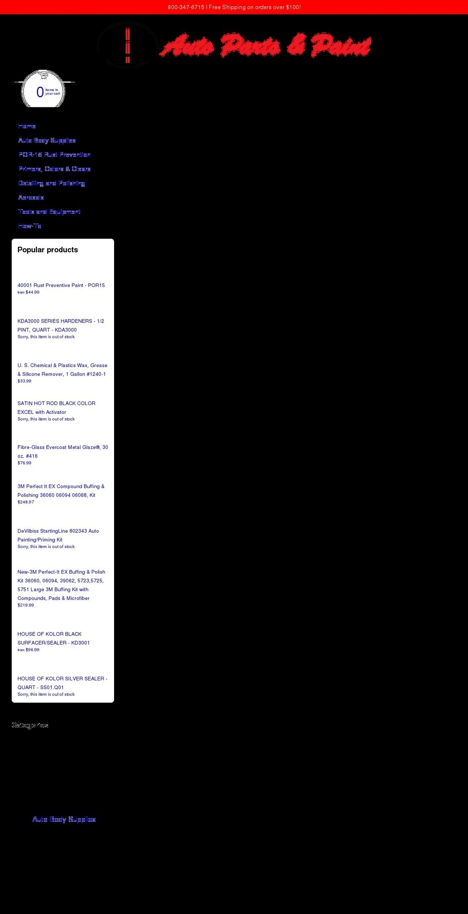 autopartspaint.com shopify website screenshot