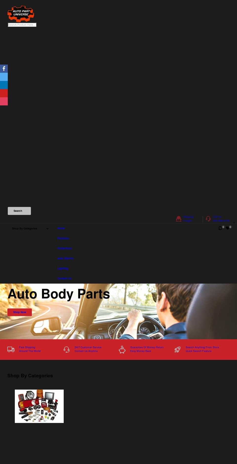 autopartuniverse.com shopify website screenshot