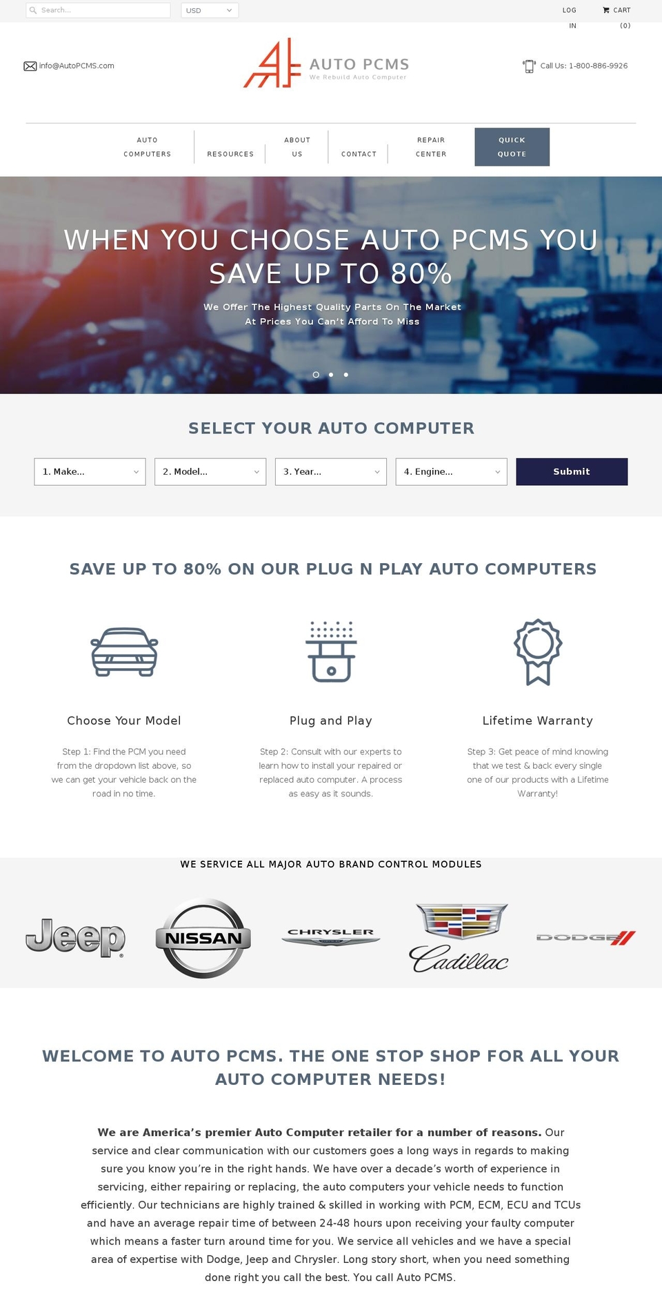 autopcms.com shopify website screenshot