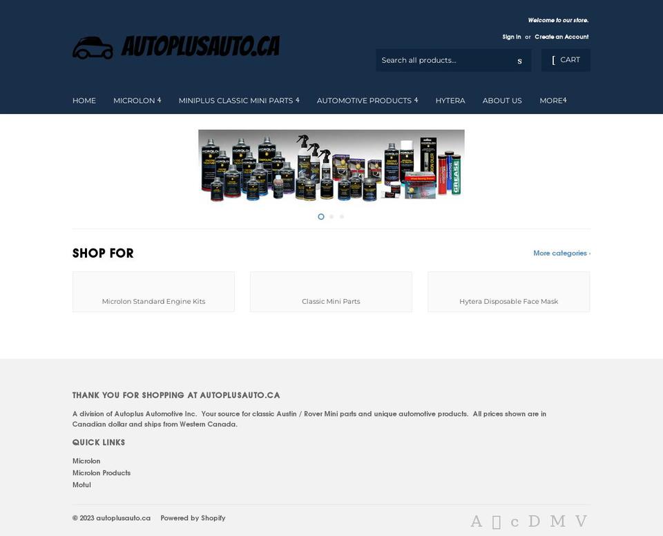 autoplusauto.ca shopify website screenshot