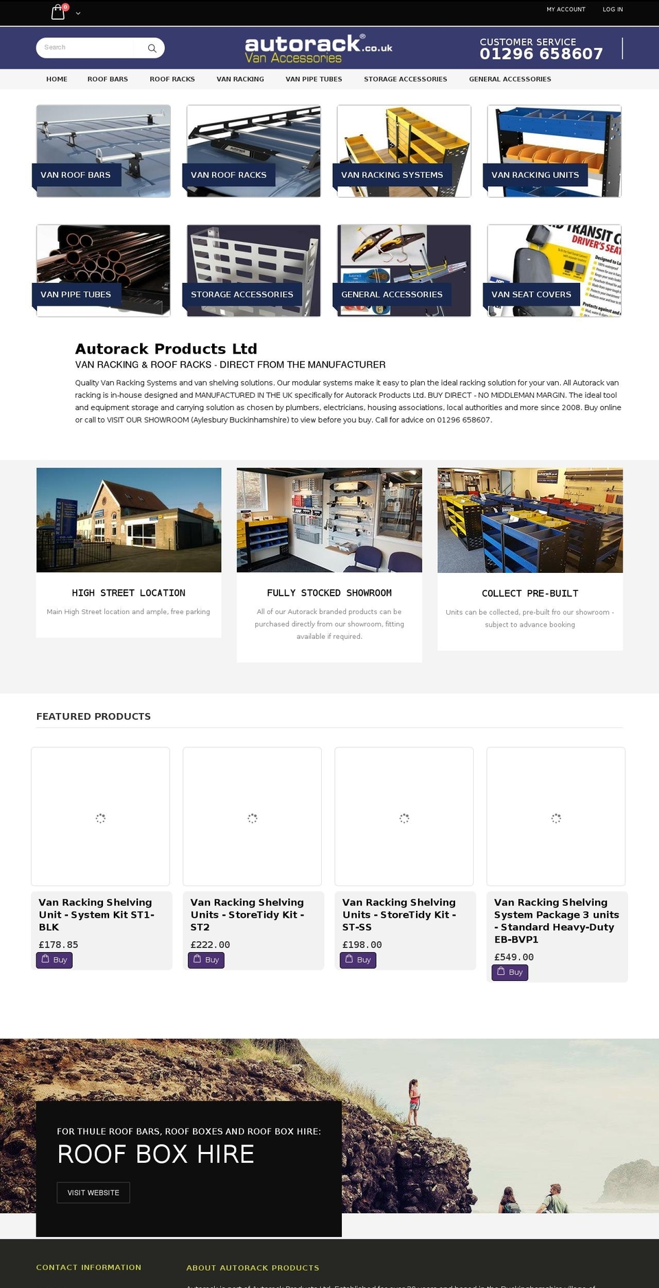 autorack.co.uk shopify website screenshot