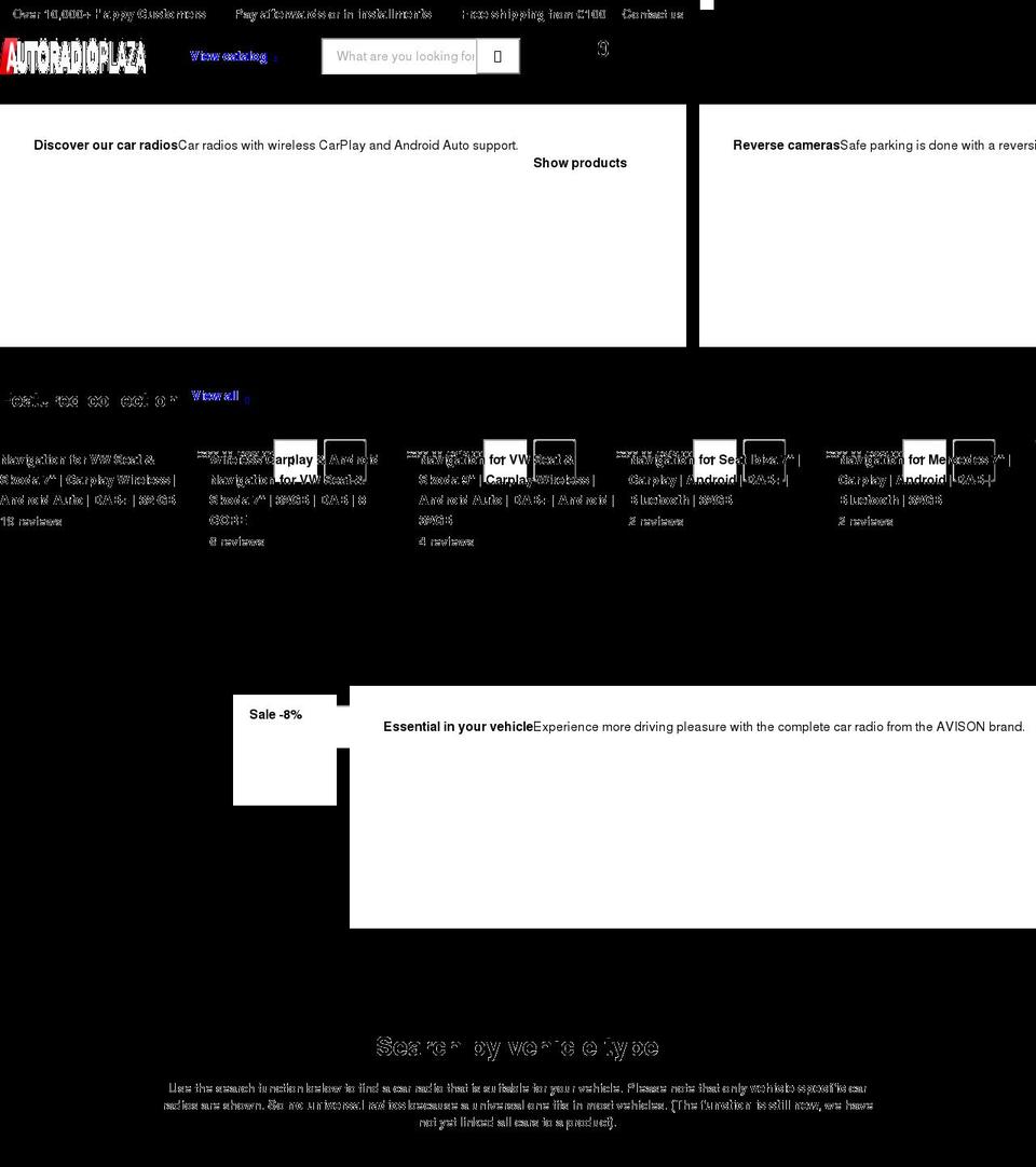 autoradioplaza.com shopify website screenshot