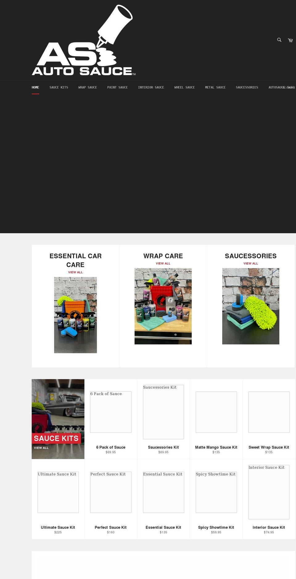 autosauce.net shopify website screenshot