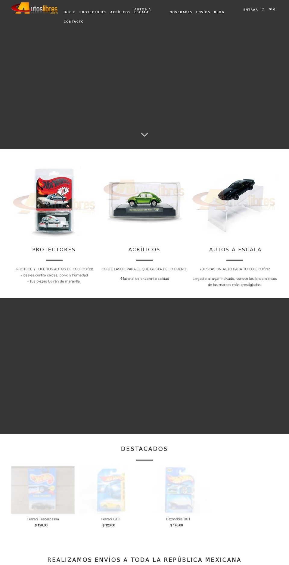 autoslibres.com — Shopify storefront screenshot