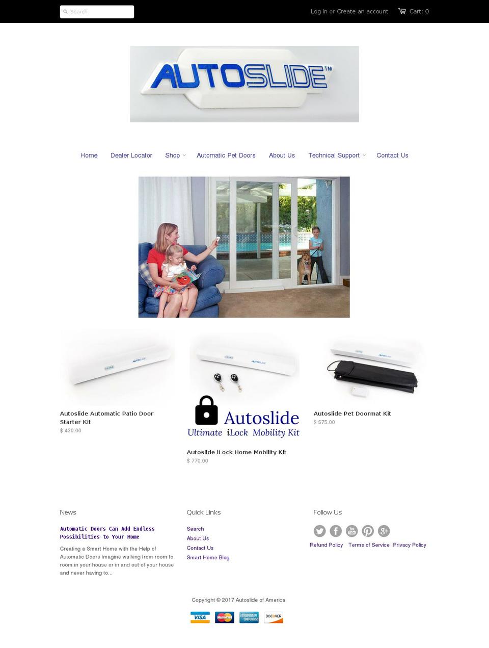 autoslideofamerica.com shopify website screenshot