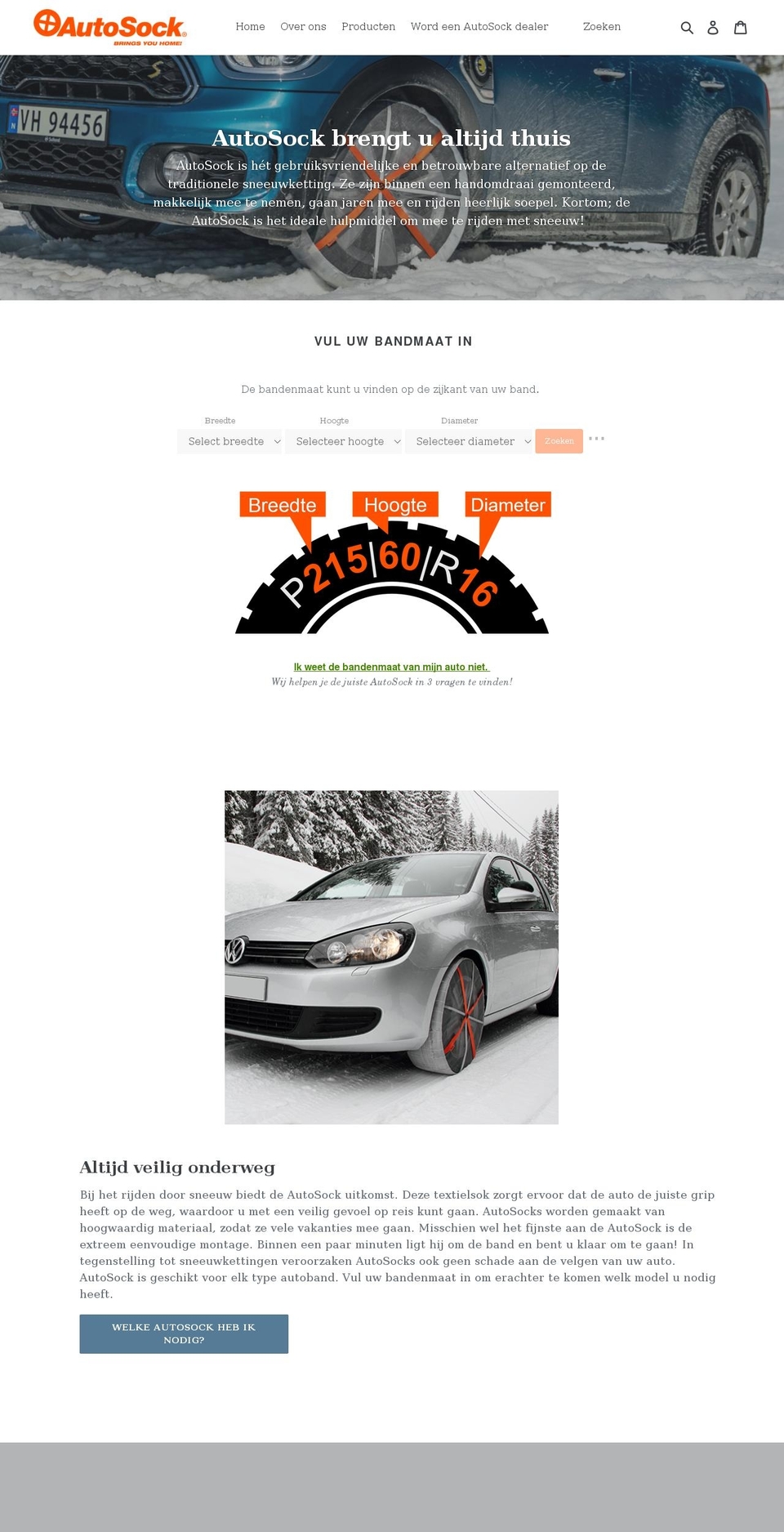 autosock.nl shopify website screenshot